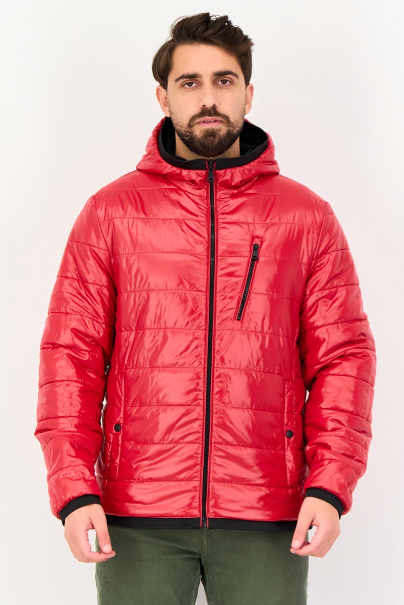 GEOX Men Plain Puffer Jacket, Black - Image 4